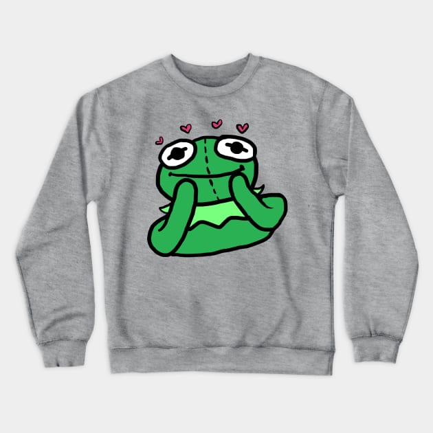 Kermie in Love Crewneck Sweatshirt by MurderBeanArt